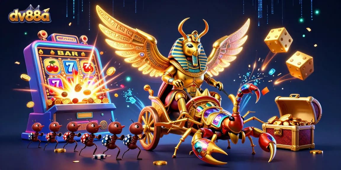 Engage in thrilling gameplay with dv88a's vibrant jackpot explosion and rich casino elements.