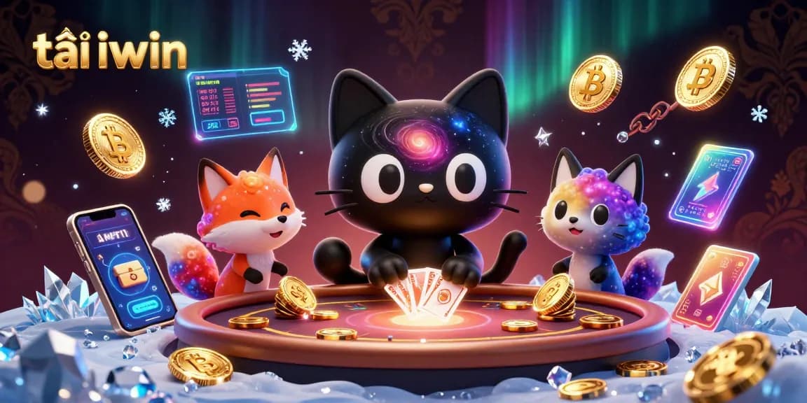 Experience the excitement of tải iwin in this cosmic illustration featuring unique characters and engaging elements.