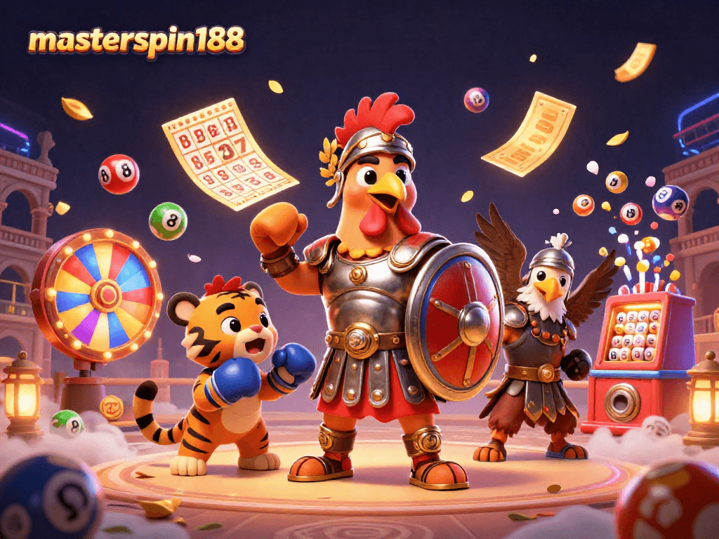 Engage with masterspin188's vibrant lottery scene featuring dynamic characters and elements.