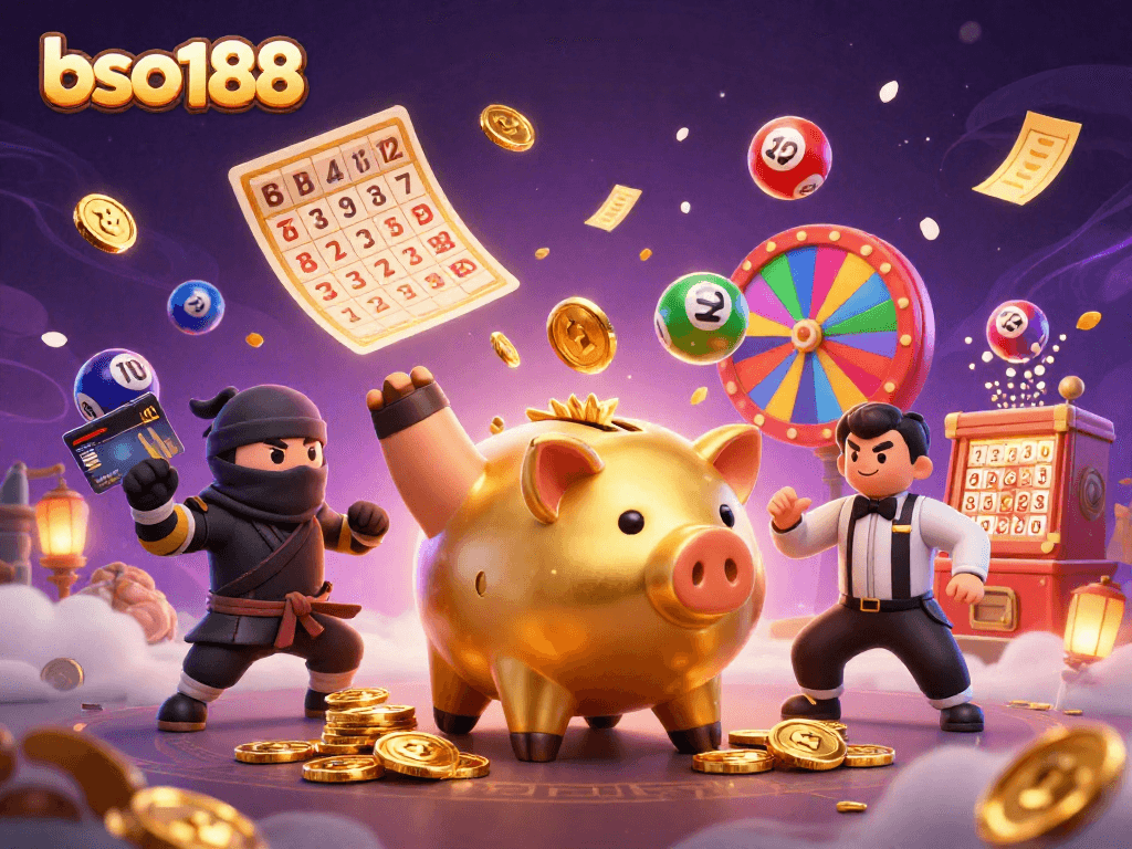 Experience the thrilling action of bso188 with a vibrant 3D casino scene featuring dynamic characters and game elements.