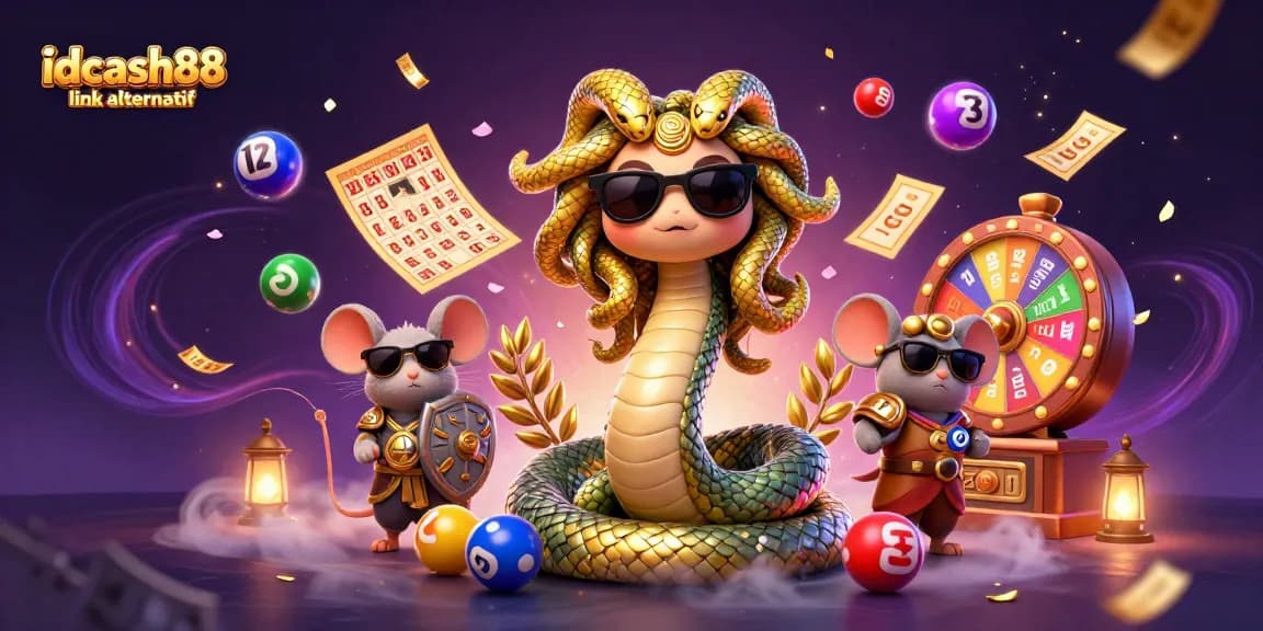 Spin and win with idcash88 link alternatif showcasing vibrant gambling elements and characters.