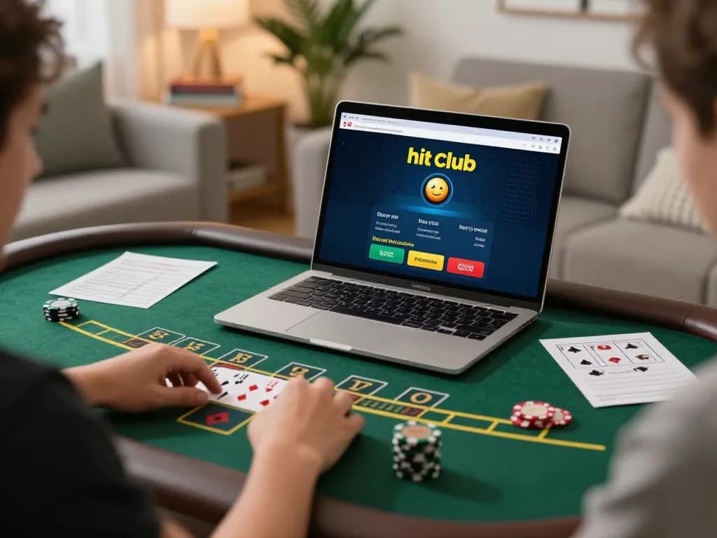 Playing blackjack on the hit club go88 app in a cozy home environment