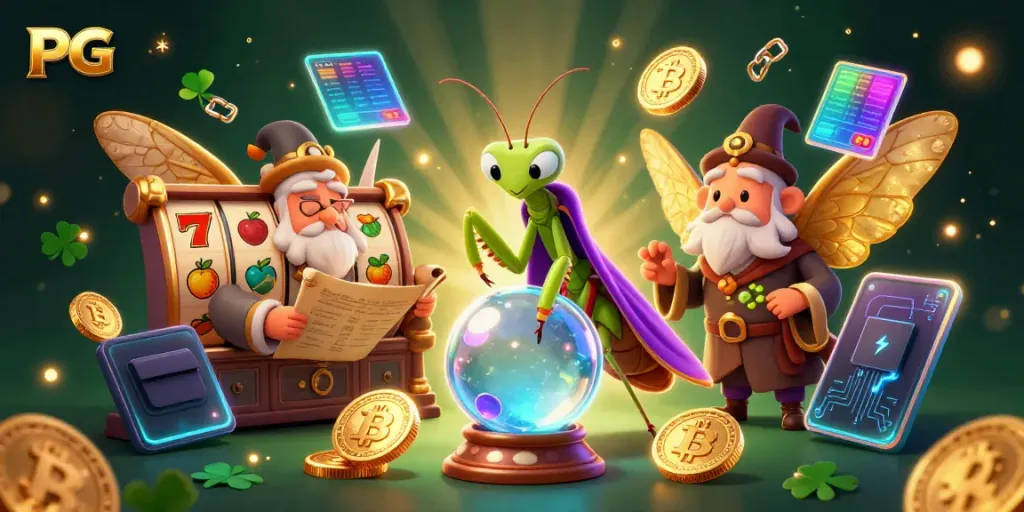 Experience immersive PG สล็อต action with a dynamic 3D scene showcasing a fortune teller and magical elements.
