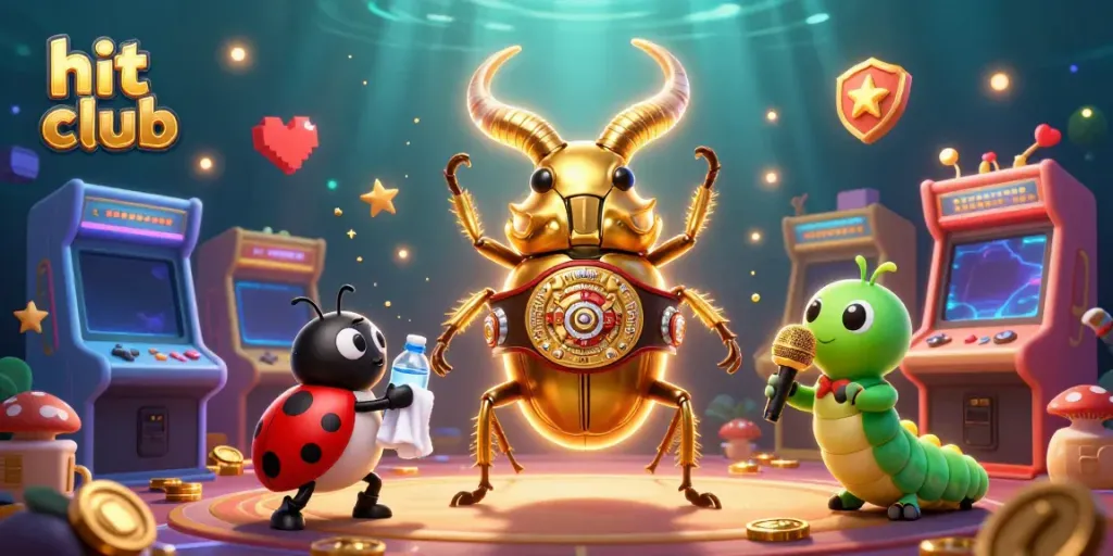 Engage in thrilling gameplay at hit club with a vibrant 3D casino scene featuring vibrant characters.