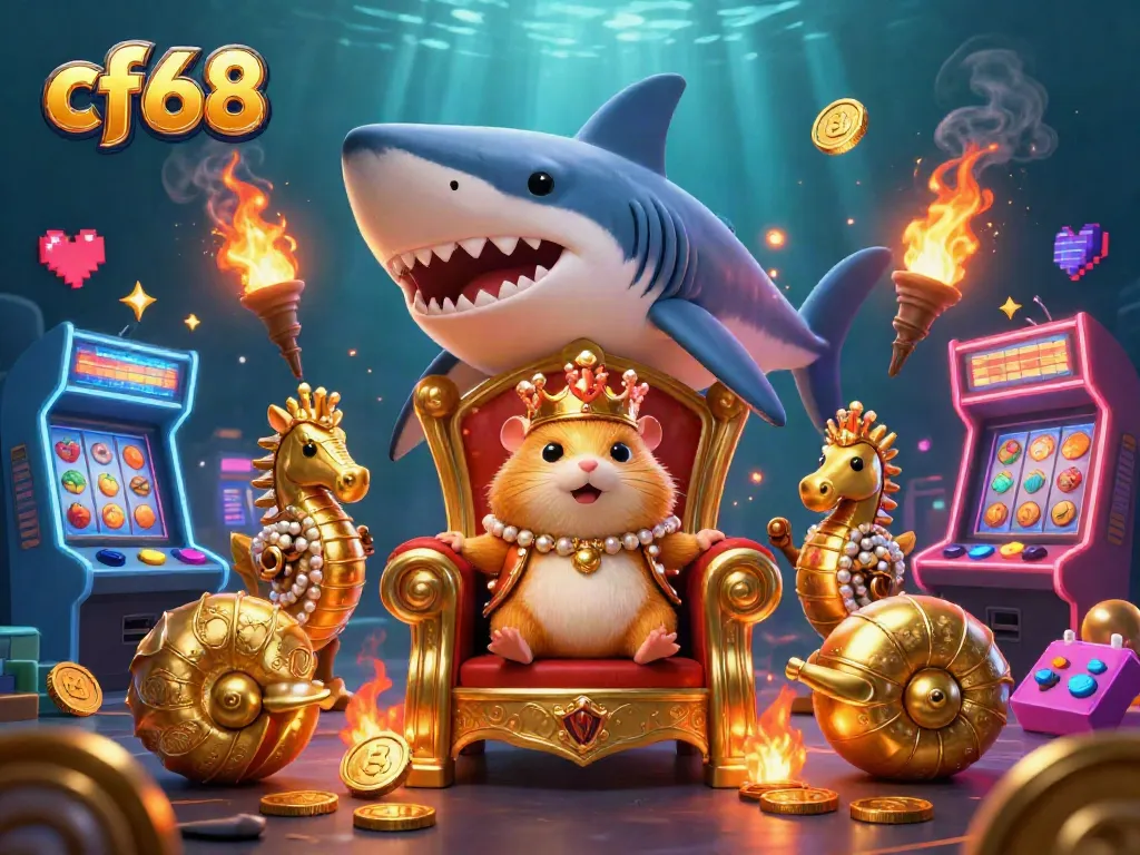 Engage with cf68's vibrant underwater gaming kingdom featuring exciting casino elements and characters.