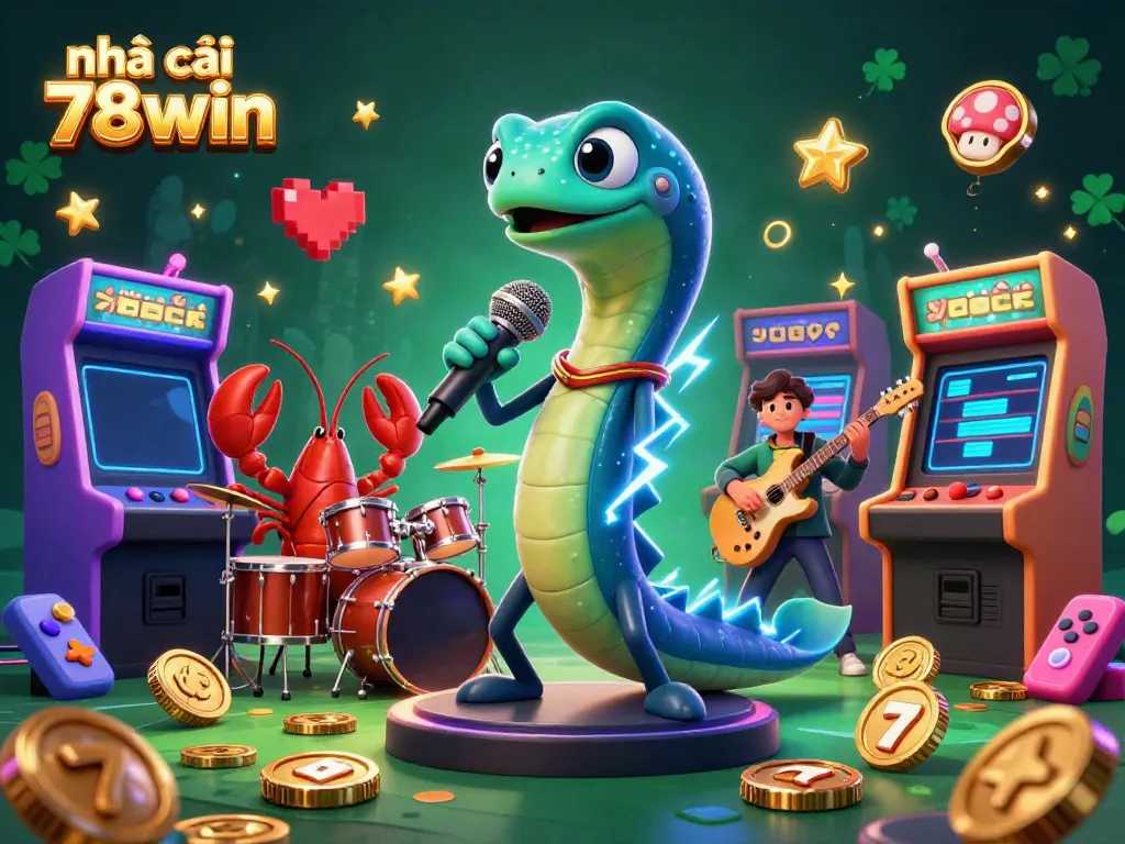 Engage with the nhà cái 78win casino experience through a vibrant underwater scene filled with colorful game elements.