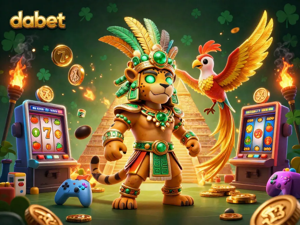 Play slots and discover amazing wins at dabet's vibrant 3D casino scene.