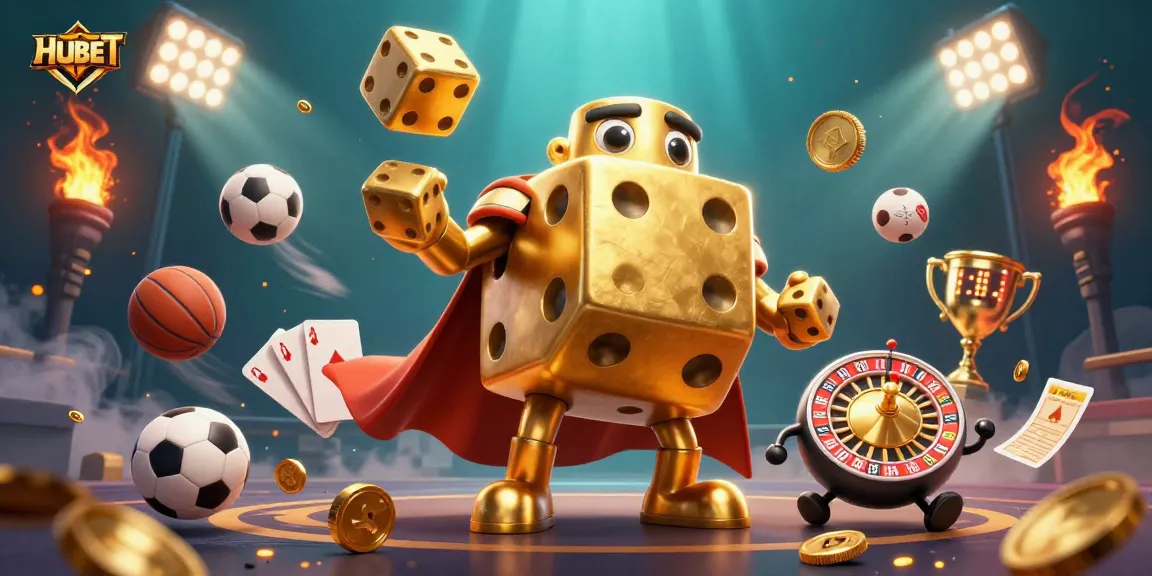 Join the excitement at HUBET with dynamic golden dice and thrilling sports action!