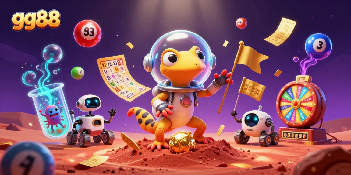 Win big at gg88 with dynamic lottery elements in a vibrant 3D casino scene.