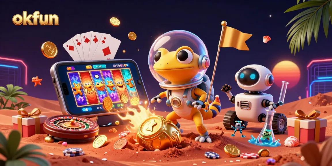 Spin to win at okfun's vibrant casino in a Martian landscape full of surprises!