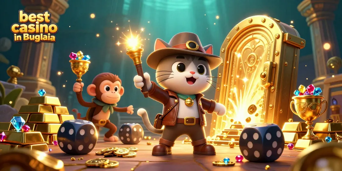 Play exciting games at the best online casino in Bulgaria, featuring golden treasures and vibrant action.