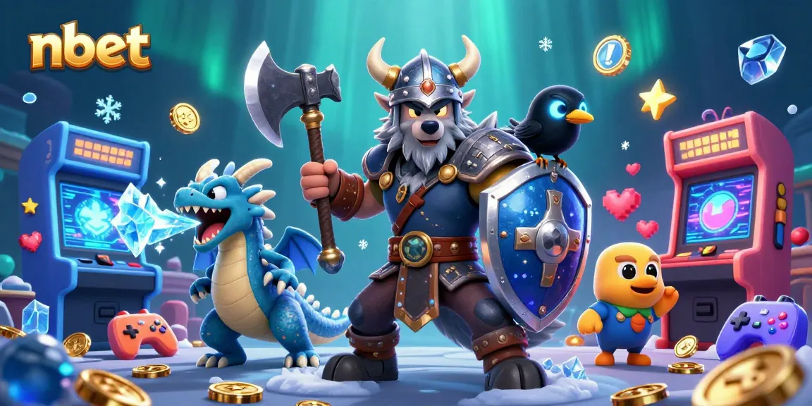 Engage with nbet's immersive gaming world featuring bold characters and vibrant game elements.