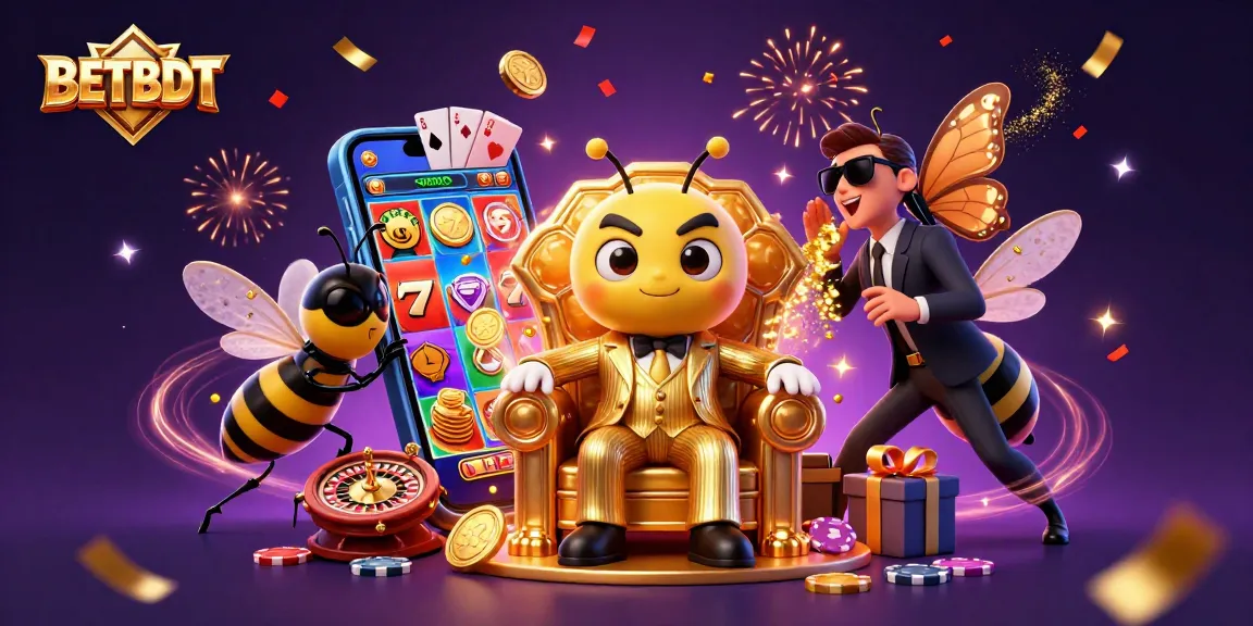 Experience thrilling gameplay with BETBDT's magical 3D casino scene featuring a bumblebee mob boss.