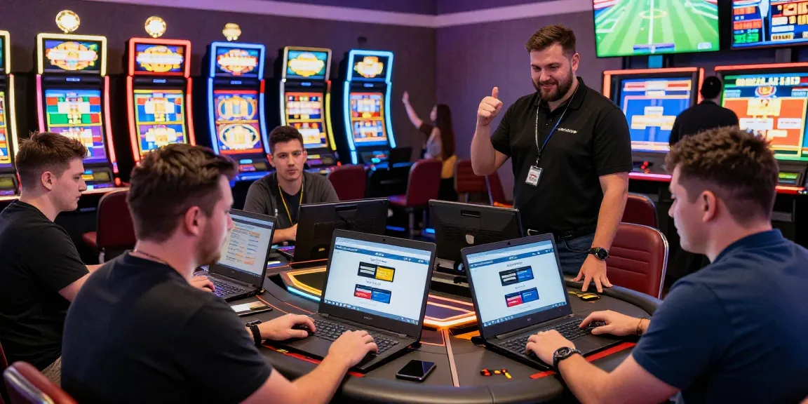 Exciting gaming atmosphere at credit card casinos UK featuring players enjoying slot machines and card games at https://maic.org.uk.