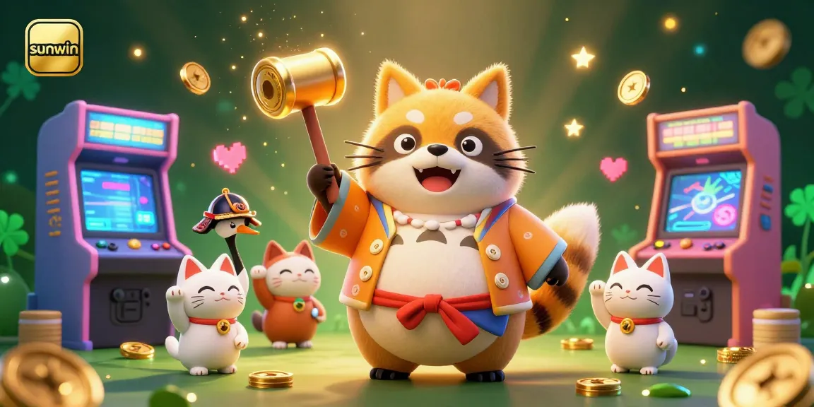 Experience thrilling gameplay with sunwin's vibrant casino scene featuring energetic characters and game elements.