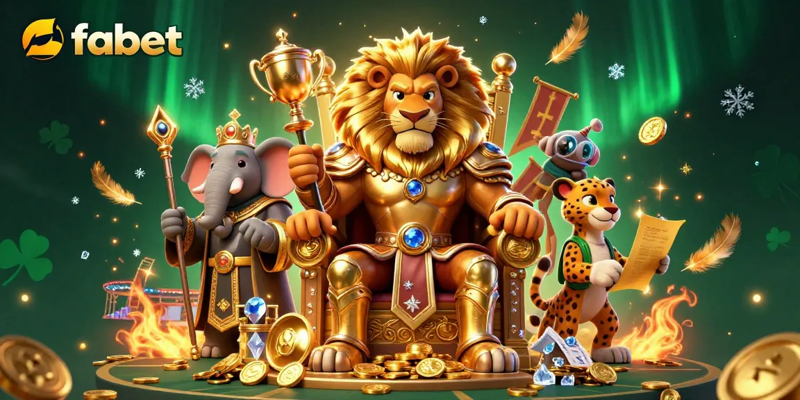 Engage with fabet's thrilling sports betting experience illustrated through a dynamic 3D casino scene.