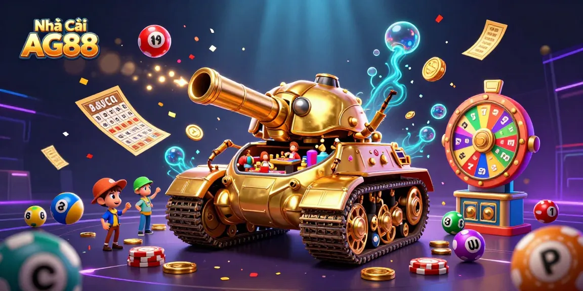 Play exciting games at Nhà cái AG88 with vibrant lottery balls and mini casino adventure.