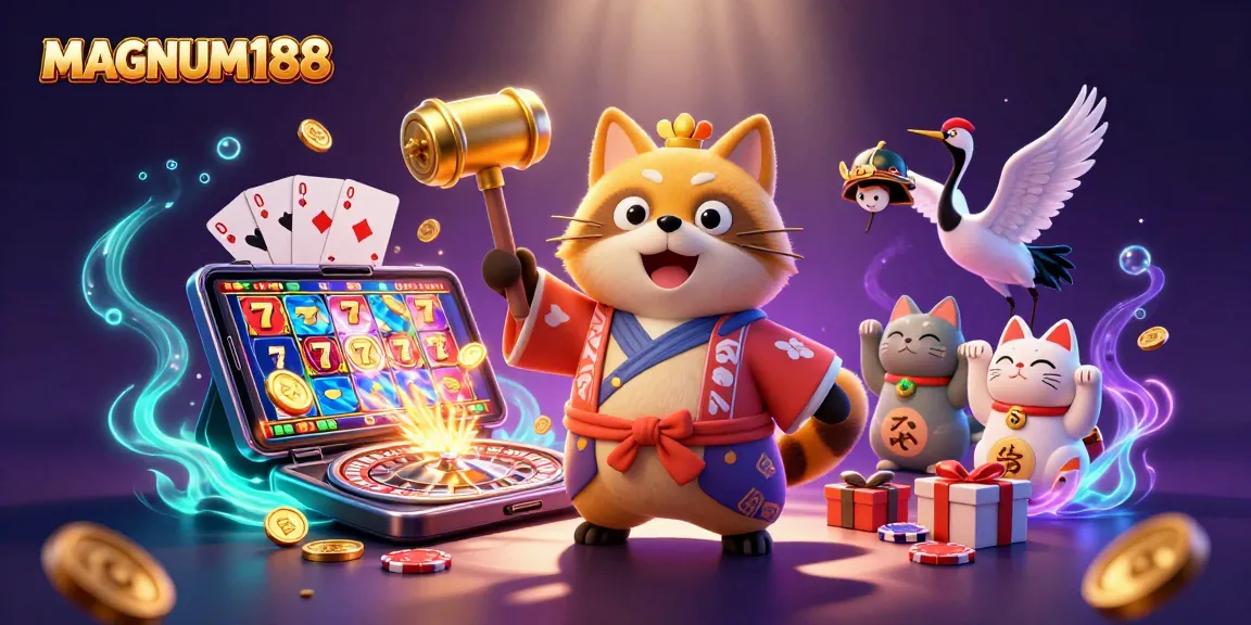 MAGNUM188 offers a vibrant and dynamic lottery gaming experience with colorful visual elements.