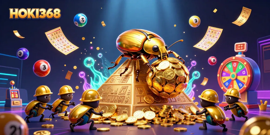 Experience luck and excitement in HOKI368 with vibrant lottery balls and golden symbols.