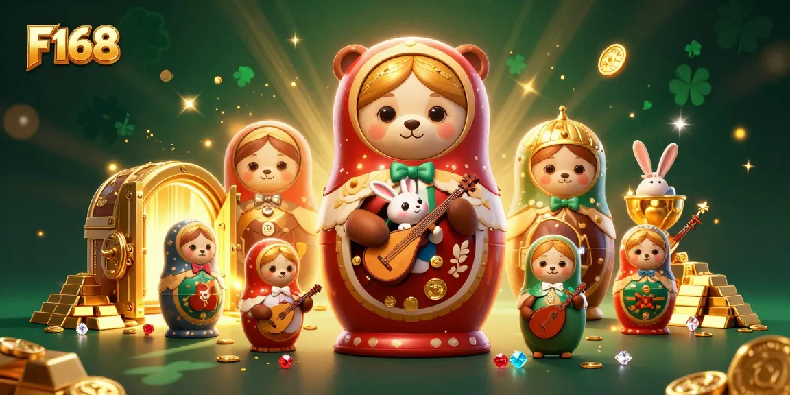 Experience F168's vibrant casino action with festive characters and exciting game elements.