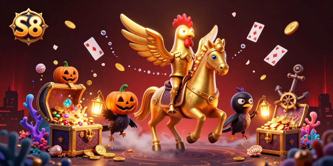 Spin and win at S8 casino with a dazzling illustration of gaming excitement.