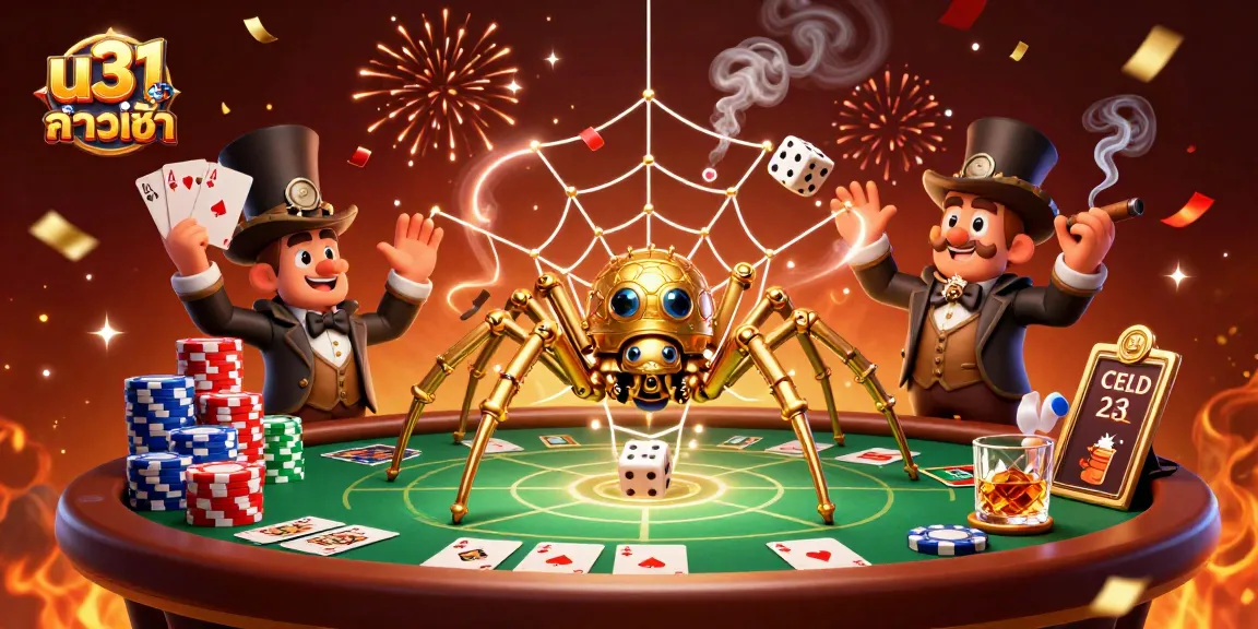 เล่น u31 slot ทางเข้า พร้อมกับแมงมุมสตีมพังค์ทองคำในเว็บเกมที่น่าตื่นเต้น