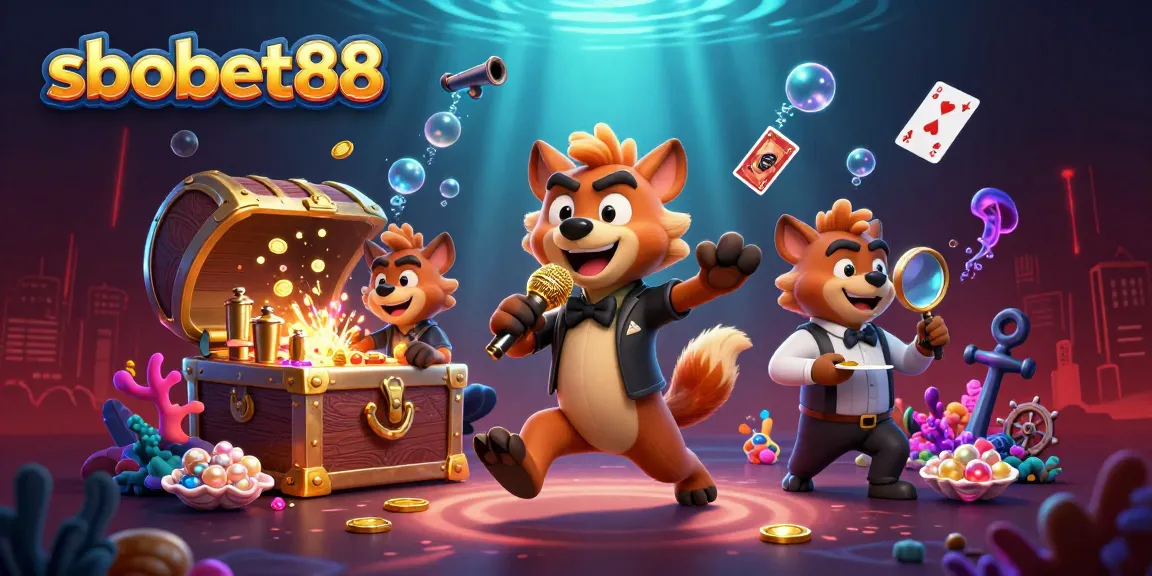 Experience sbobet88 with vibrant hyenas in a bustling casino scene.