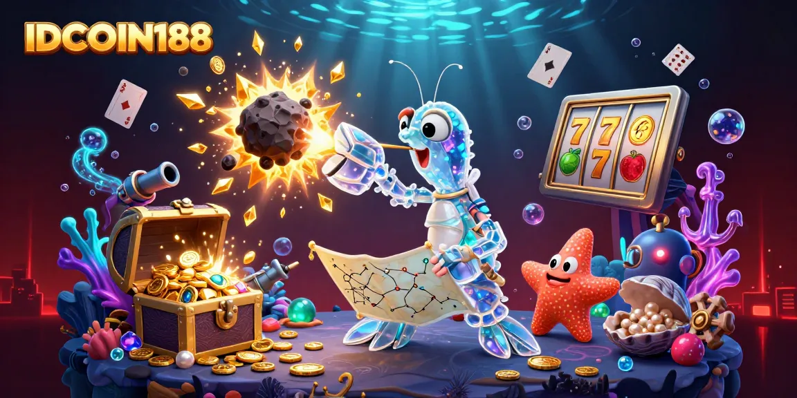 IDCOIN188 offers thrilling jackpots as a galactic samurai faces down treasure-filled asteroids.