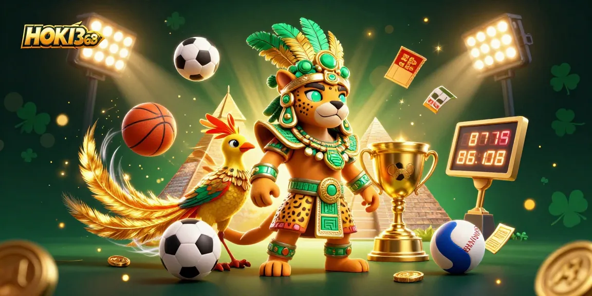 Experience thrilling sports betting with HOKI368 amidst dynamic game elements and vibrant casino ambiance.