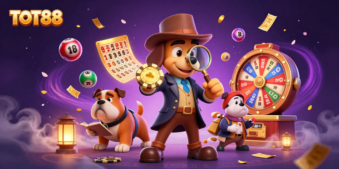Experience the thrill of TOT88 as the detective uncovers poker clues among dynamic lottery elements.