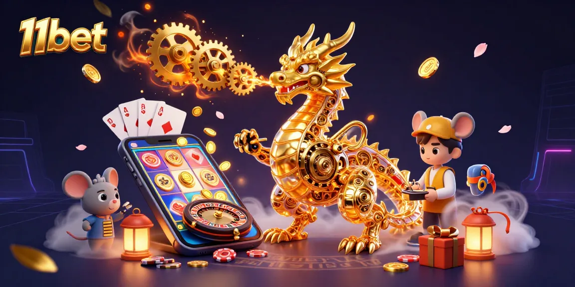 Experience thrilling wins at 11bet with a golden dragon and exciting gaming elements.