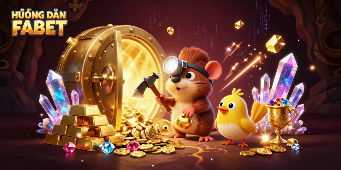 Gamblers find fortunes in HƯỚNG DẪN FABET’s magical cave with treasures and vibrant casino elements.