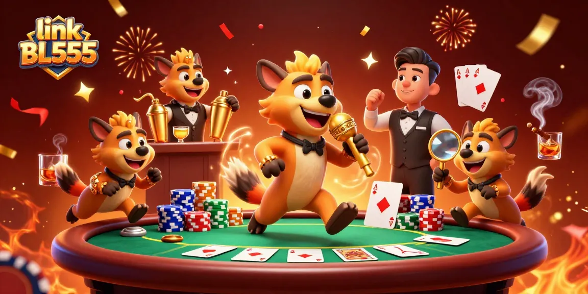 Experience the excitement at link BL555 casino with hilarious hyenas and vibrant gaming elements.