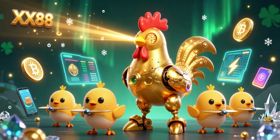 Experience thrilling gaming at XX88 with a vibrant 3D casino scene featuring unique characters and digital currencies.